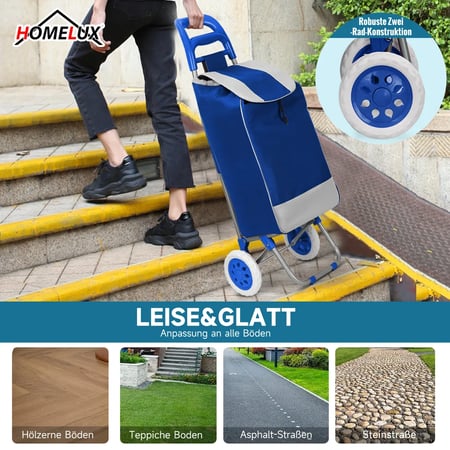 عربة تسوق ورحلات من مورانو 20 بوصة أزرق