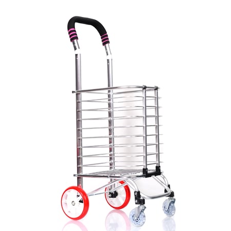 عربة تسوق ورحلات الامنيوم مع عجلات متحركة من مورانو 20 بوصة