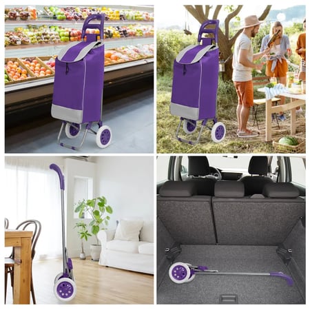 عربة تسوق ورحلات من مورانو 20 بوصة بنفسجي