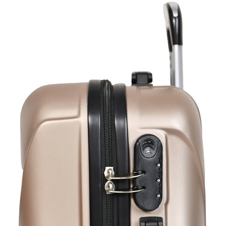 مورانو شنط سفر فايبر 20 أنش كبينة الطائرة ذهبي