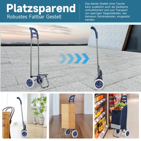 عربة تسوق ورحلات من مورانو 20 بوصة كحلي