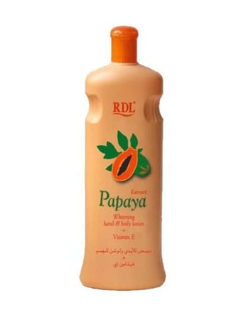 لوشن البابايا لتبييض اليدين والجسم من ار دي ال - 600 مل