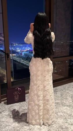 فستان سهرة دانتيل بورود