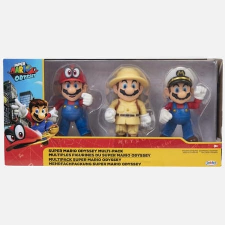 سوبر ماريو – مجموعة مجسمات شخصيات ماريو الأصلية 4 إنش متعددة الوضعيات