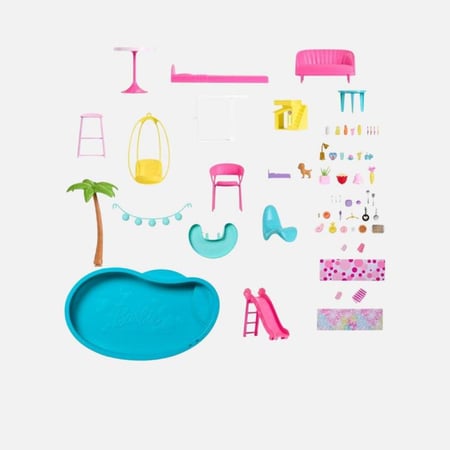 باربي - بيت دمية أحلام باربي أكثر من 75 قطعة - حكاية طفل للالعاب