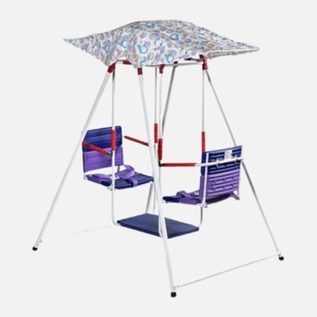 مرجيحة أطفال تايوانية بمقعدين وقواعد حديدية آمنة