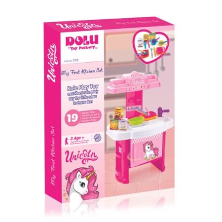 دولو - مجموعة مطبخ يونيكورن وردي