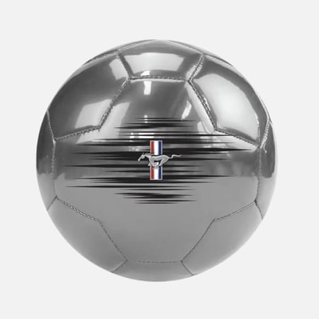 كرة قدم موستنج فضية ميتاليك 5 إنش - غير مملوءة بالهواء