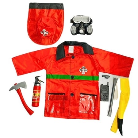 ملابس تنكرية - رجل مطافي للاولاد 3 إلى 7 سنوات