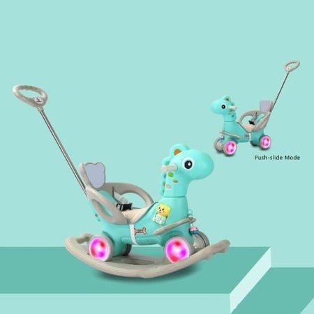 زرافة هزاز متأرجح للأطفال مع ألعاب و موسيقى