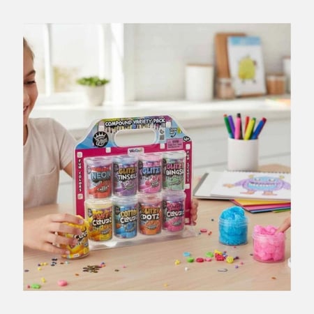 سلايم أطفال منوع – مجموعة سلايم حسي 8 عبوات للعب والإبداع حكاية طفل