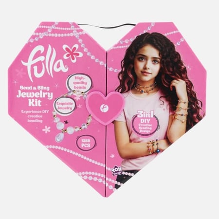 فلة - مجموعة مجوهرات خرز وبلينغ 3 في 1 للأطفال - متجر حكاية طفل