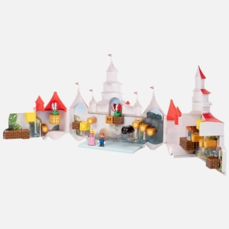 قلعة سوبر ماريو ميني ديلوكس مع شخصيات ماريو وبيتش – مجموعة لعب تفاعلية