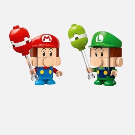 ليغو - ألعاب أطفال سوبر ماريو كارت – مجموعة بناء ماريو و لويجي 321 قطع