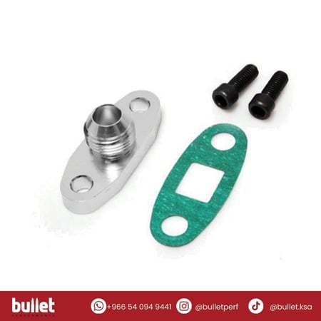 EPMAN Turbo Oil Feed Inlet Flange Gasket Adapter Kit 10AN Fitting T3 T3 / T4 T04 EP- TF008