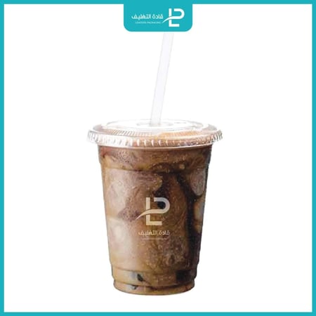 كاسات بلاستيك شفاف بغطاء