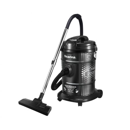 اوكارينا مكنسة كهربائية برميل 21 لتر 2000 واط لون  اسود - 103036