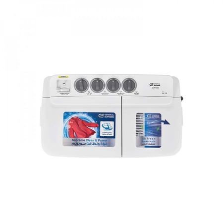 عالم الاجهزة ودى ستورز اجهزة منزلية جنرال سوبريم غسالة نصف اوتوماتيك ح