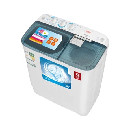 عالم الاجهزة ودى ستورز اجهزة منزلية غسالة هام حوضين 5 ك ابيض