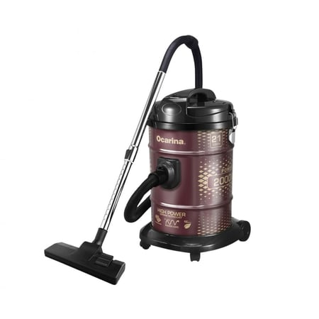 اوكارينا مكنسة كهربائية برميل 21 لتر 2000 واط لون 12.1 عنابي - 103037