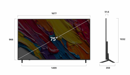 75QNED82A6A تلفزيون ال جي LG QNED AI QNED82 4K Smart TV مقاس 75 بوصة المدعوم بجهاز التحكم AI Magic remote وميزة HDR10 وواجهة webOS25 طراز عام 2025