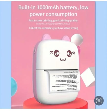 طابعة جيب صغيرة، طابعة حرارية محمولة ، للصور/الصور الكلاسيكية/الإيصالات/الملاحظات/القوائم/الملصقات/المذكرات/رموز الاستجابة السريعة، طابعة ذكية لاسلكية بتقنية البلوتوث مع تطبيق