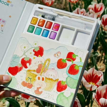 توزيعات | دفتر ألوان مائيه - جنة الحيوانات الأليفة