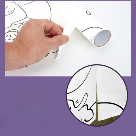 جار ميلو | رول تلوين لاصق بحبر الصويا برسومات لحيوانات الغابه - بطول 3 أمتار