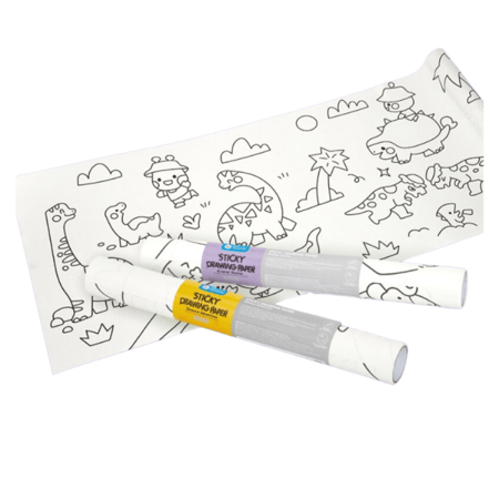 جار ميلو | رول تلوين لاصق بحبر الصويا برسومات ديناصور - بطول 3 أمتار