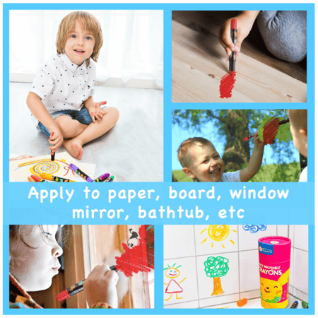 جار ميلو | أقلام تلوين من الجلسرين للرسم اليدوي وعلى الوجه لعمر + 12شهر- 6 ألوان