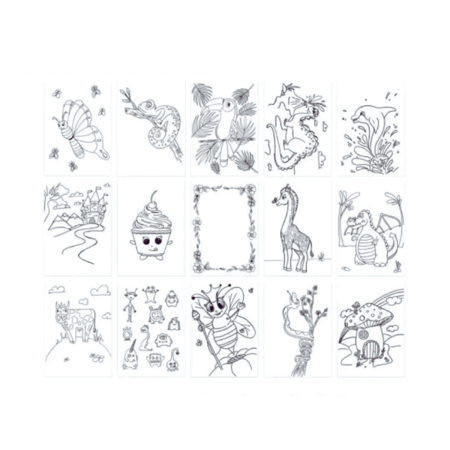 مونت مارت | كراسة تلوين ماركر برسومات مطبوعه A4