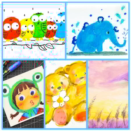 جار ميلو | أقلام تلوين من الجلسرين للرسم اليدوي وعلى الوجه لعمر + 12شهر- 12 لون