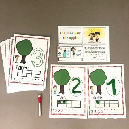 لعبة :صلصال الأرقام (1-10)