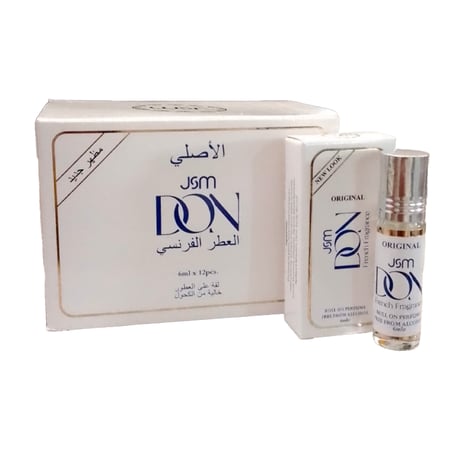 عطر دون رول اون برفيوم خالي من الكحول من JSM (درزن) 6مل × 12قطعه
