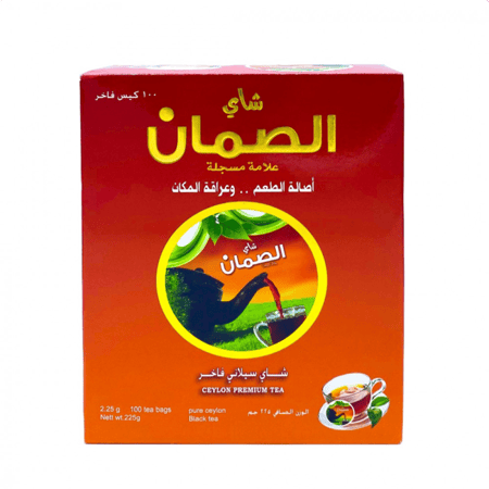 شاي الصمان اسود سيلاني فاخر عالية الجودة  100 كيس
