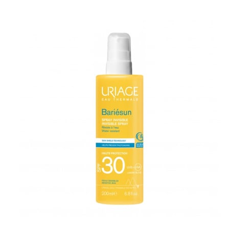 يورياج باريسون بخاخ حمايه اشعة الشمس فوق البنفسجيه  SPF30+ غير مرئي وبدون عطر مقاوم للماء والعرق مناسب للبشره الحساسه كما تساعد تقنية SON SHIELD‏ في منع الشيخوخة الضوئية مناسب للبشره الحساسه 200مل