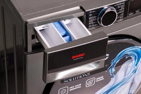 غسالة ونشافة بيسك فتحة أمامية 13 كيلو غسيل / 8 كيلو تجفيف – انفيرتر استيل BAWMDF-M130S