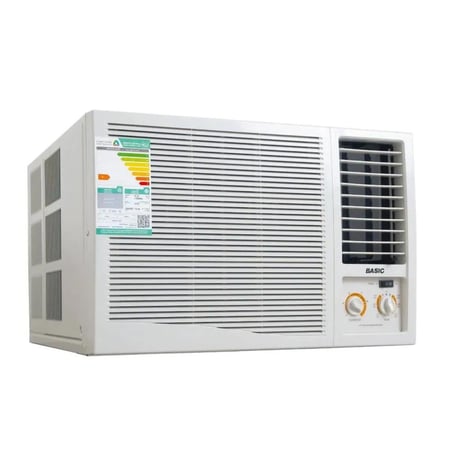 مكيف شباك بيسك 2 طن بارد - 21800 وحدة (أبيض)