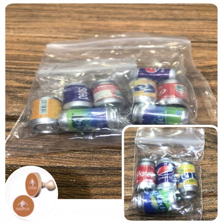 طقم علب مشروبات غازية صغيرة (4 حبات)