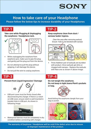 سماعات سوني سلكية تحتوي زرار تحكم مع ميكرفون