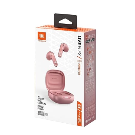 سماعة اذن JBL بلوتوث لايف فليكس العازلة للضوضاء لون زهري