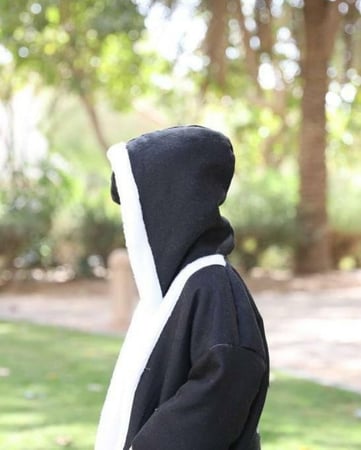 فروة شتوية للاطفال اسود