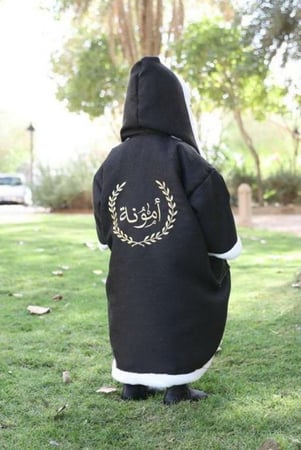 فروة شتوية للاطفال اسود