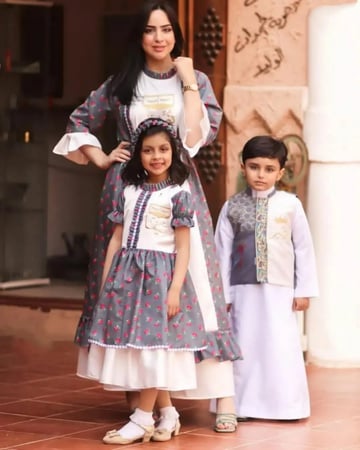 طقم الام و البنت و الولد شالكي