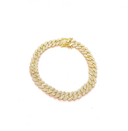 اسوارة جنزير زيركون - ذهبي