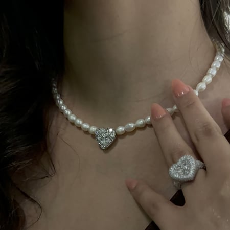 عقد لولو - قلب الزيركون