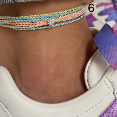 خلخال الحبال الملونه