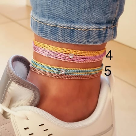 خلخال الحبال الملونه