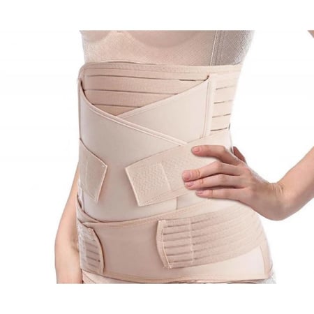 مشد خصر كلاسيكي مع 3 خطافات مشد الولادة والنفاس من تكنو فارم