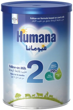 هيومانا 2، حليب أطفال من 6 - 12 أشهر - 1600 جرام